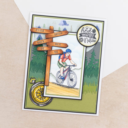 Crafters Companion The Great Outdoors Clear Acrylic Stamp Set - Find Yourself in Nature 