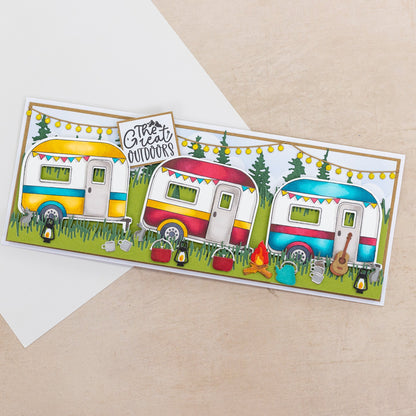 Crafters Companion The Great Outdoors Clear Acrylic Stamp Set - Find Yourself in Nature 