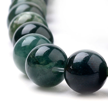 Moss Agate Gemstone Bead