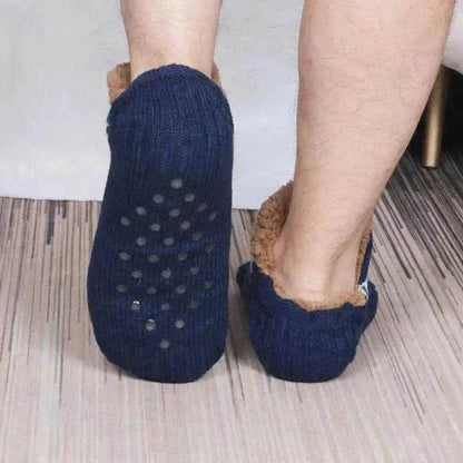 Indoor Men Dragging Shoes And Socks