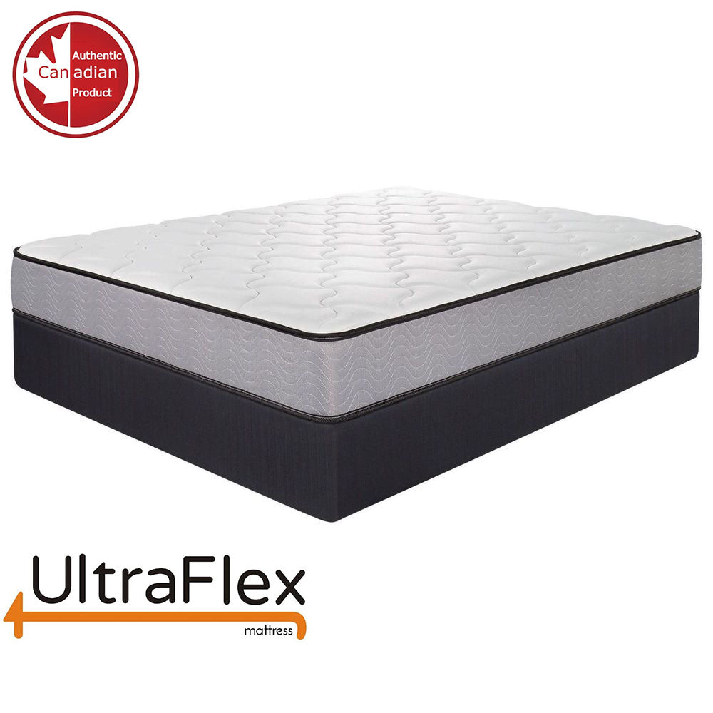 Matelas Écologique UltraFlex® PARADISE - Mélange de mousse naturelle haute densité, faible transfert de mouvement, matelassage Confort+, gel frais orthopédique et soutien postural de la colonne vertébrale (Fabriqué au Canada)