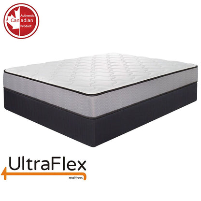 Matelas Écologique UltraFlex® PARADISE - Mélange de mousse naturelle haute densité, faible transfert de mouvement, matelassage Confort+, gel frais orthopédique et soutien postural de la colonne vertébrale (Fabriqué au Canada)