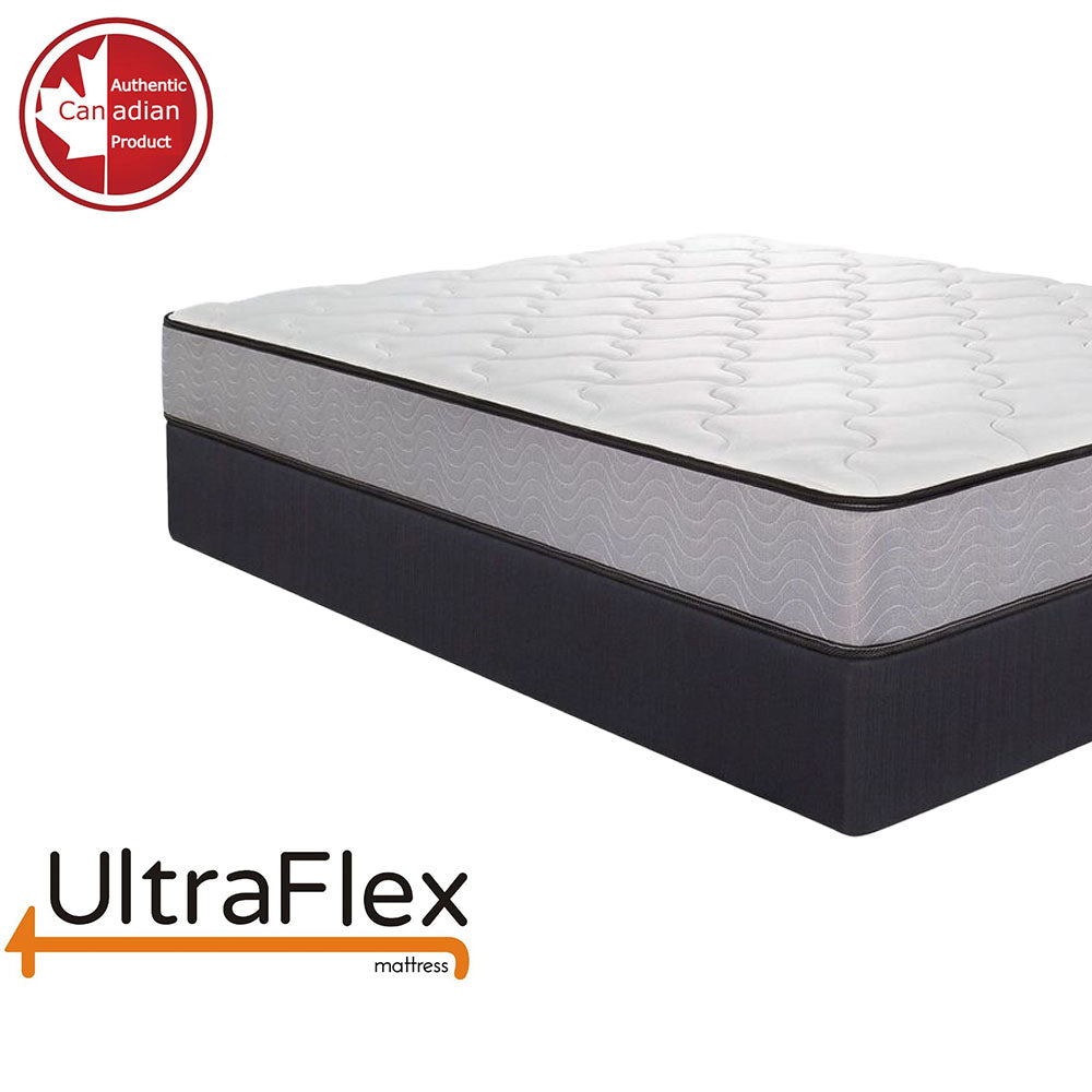 Matelas Écologique UltraFlex® PARADISE - Mélange de mousse naturelle haute densité, faible transfert de mouvement, matelassage Confort+, gel frais orthopédique et soutien postural de la colonne vertébrale (Fabriqué au Canada)