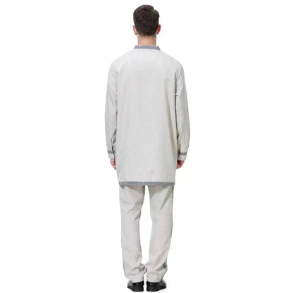 Islamic Two piece wear for Men  Saudi Arab  Men's Robe Suit Arab2pcs Thobe Jubba Thoub Robe