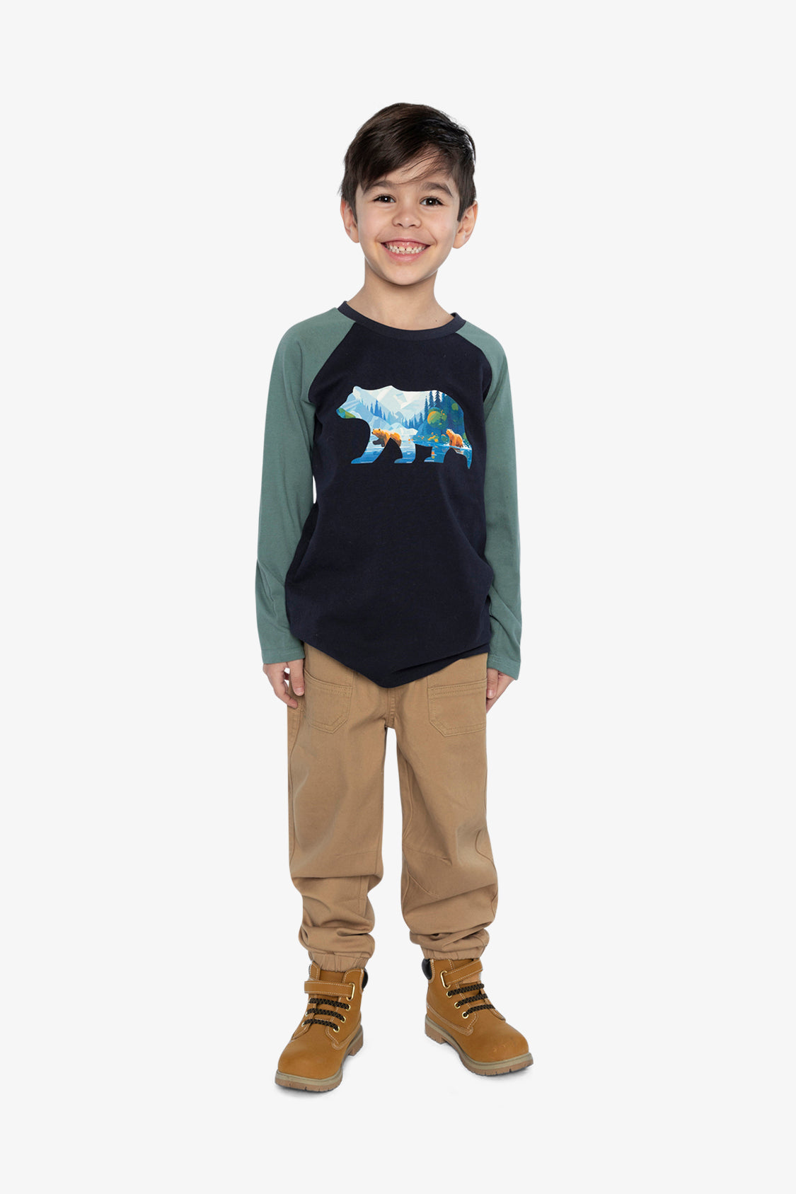 Raglan T-Shirt Dark Blue And Green