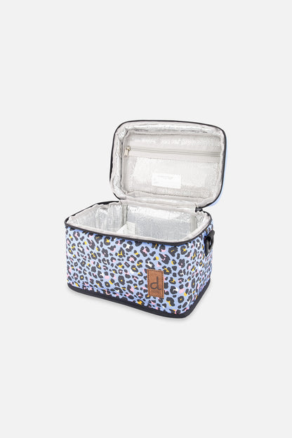 Lunch Box Blue Leopard Print