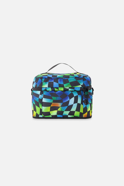 Lunch Box Blue Checkered Print