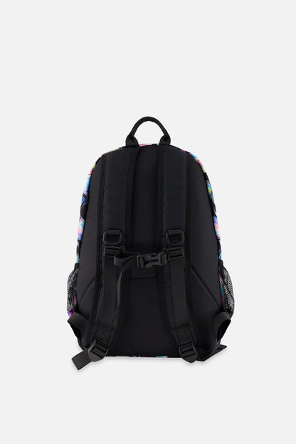 Kids Backpack Black Printed With Hearts
