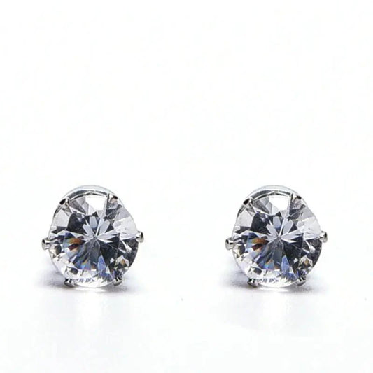 Clous d'oreilles unisexes en pierre de cristal