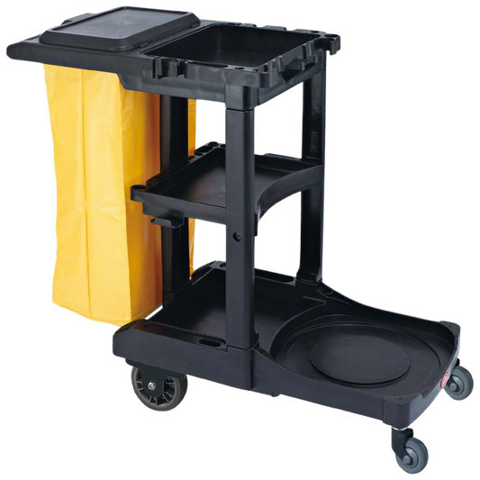 Black Heavy Duty Janitorial Cart