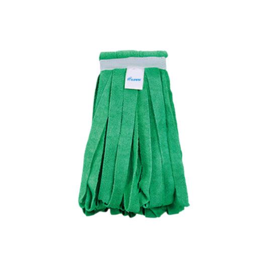 14 oz Wide Strip Green Microfiber Mop Head