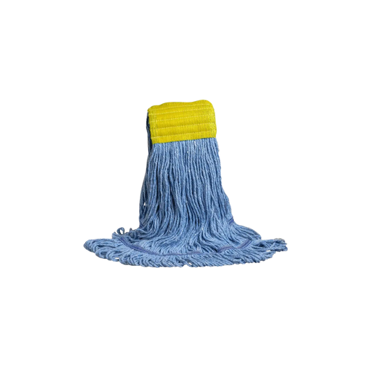 Tête de balai à franges synthétiques bleues de 24 oz