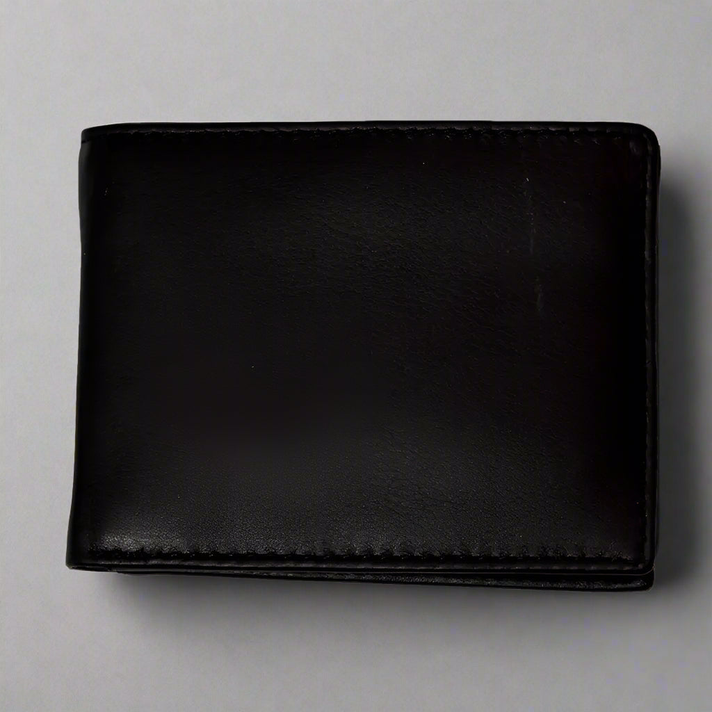 Portefeuille en cuir JBG International Men's Center Wing Bifold avec protection RFID