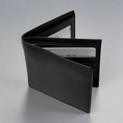 Portefeuille en cuir JBG International Men's Center Wing Bifold avec protection RFID