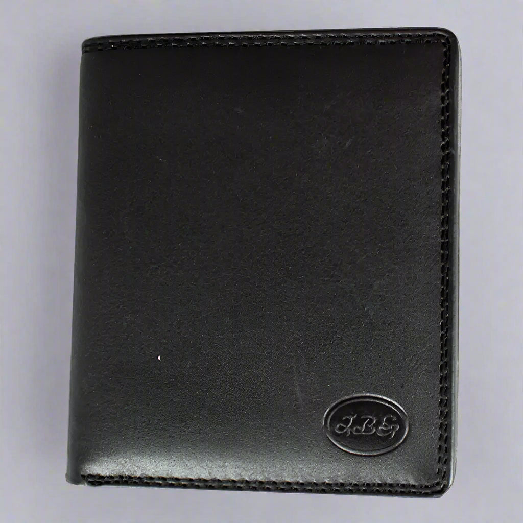 Portefeuille en cuir JBG International pour homme, à deux volets et à rabat vertical
