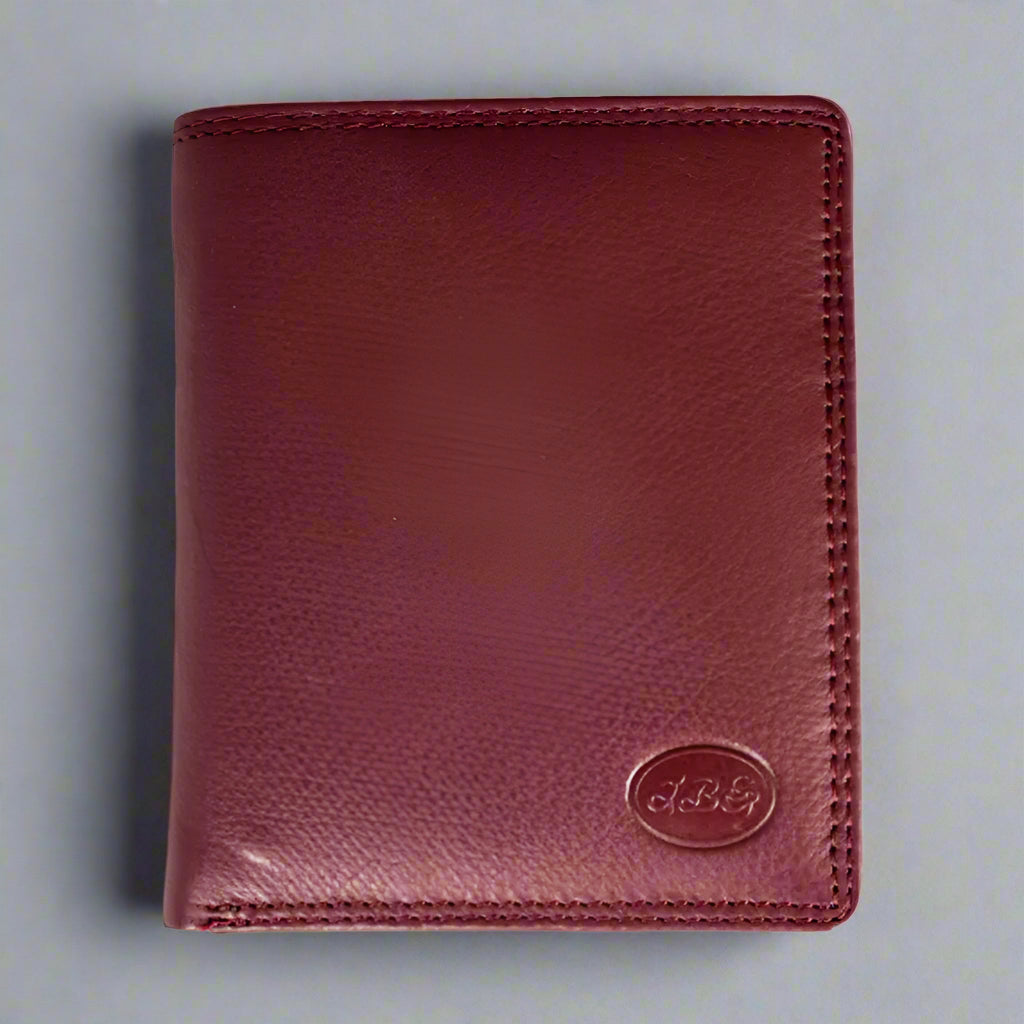 Portefeuille en cuir JBG International pour homme, à deux volets et à rabat vertical