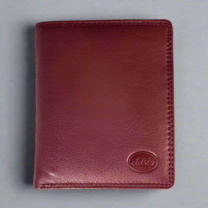 Portefeuille en cuir JBG International pour homme, à deux volets et à rabat vertical