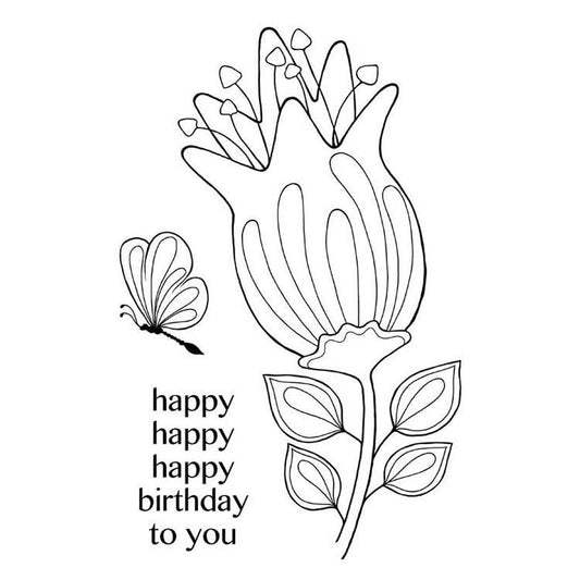 Tampons en bois transparents Bold Blooms - Quincy