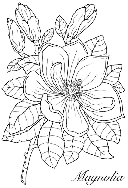 Woodware Clear Singles Magnolia 4 in x 6 in Stamp