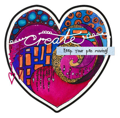 JL Clear Stamp Big Heart Mindful Moodling 150x150mm nr.44