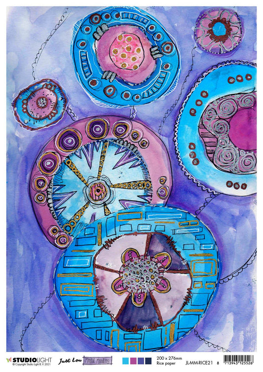 Papier de riz JL Big Moodle Mindful Moodling 210x297mm n°21