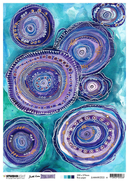 JL Papier de Riz Fantaisie Moodle Méditation Créative 210x297mm n°22