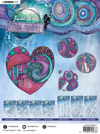 JL Clear Stamp Big Heart Mindful Moodling 150x150mm nr.44