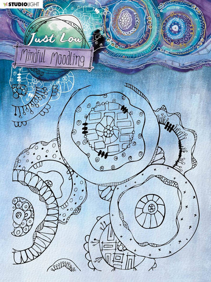 JL Clear Stamp Background Mindful Moodling 150x150mm nr.47
