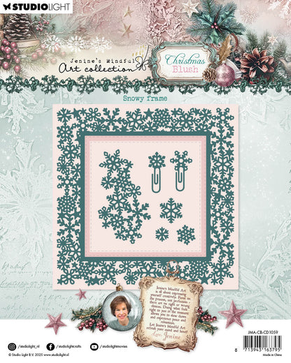 JMA Cutting Die Snowy Frame Christmas Blush 10 Pieces