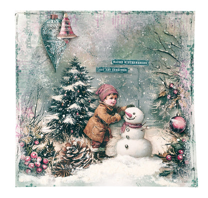 JMA Collage Paper Pad Backgrounds & Elements Christmas Blush 36 Sheets