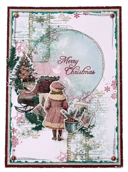 JMA Die-Cut Paper Pad Paper Elements Christmas Blush 20 Sheets