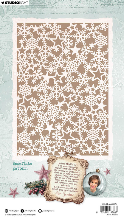 JMA Mask Snowflake Pattern Christmas Blush 1 Piece