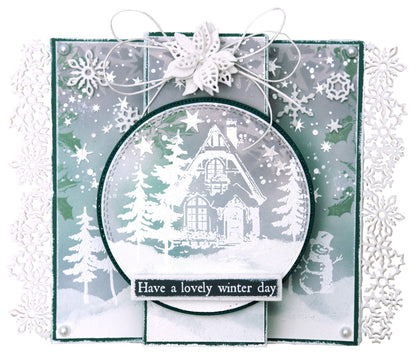 JMA Clear Stamp Winter Scenery Festive Nostalgia 6 PC