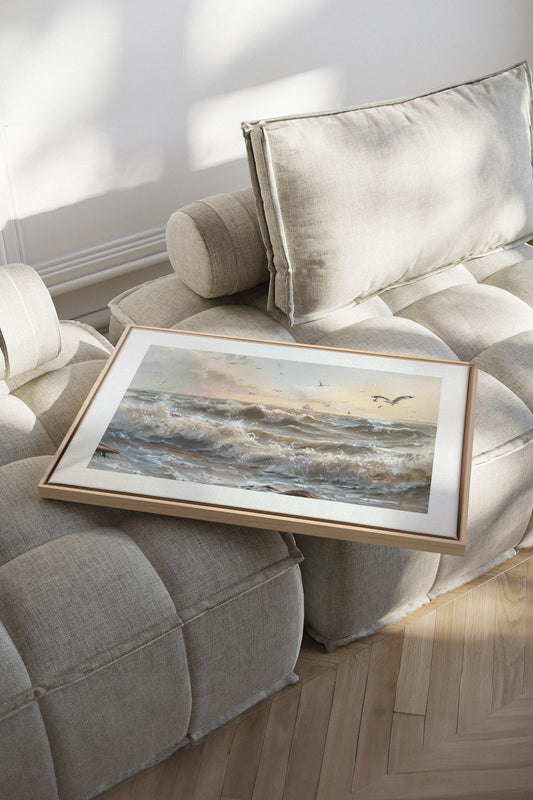 JOURNEY OF WAVES, Artwork on stretched canvas