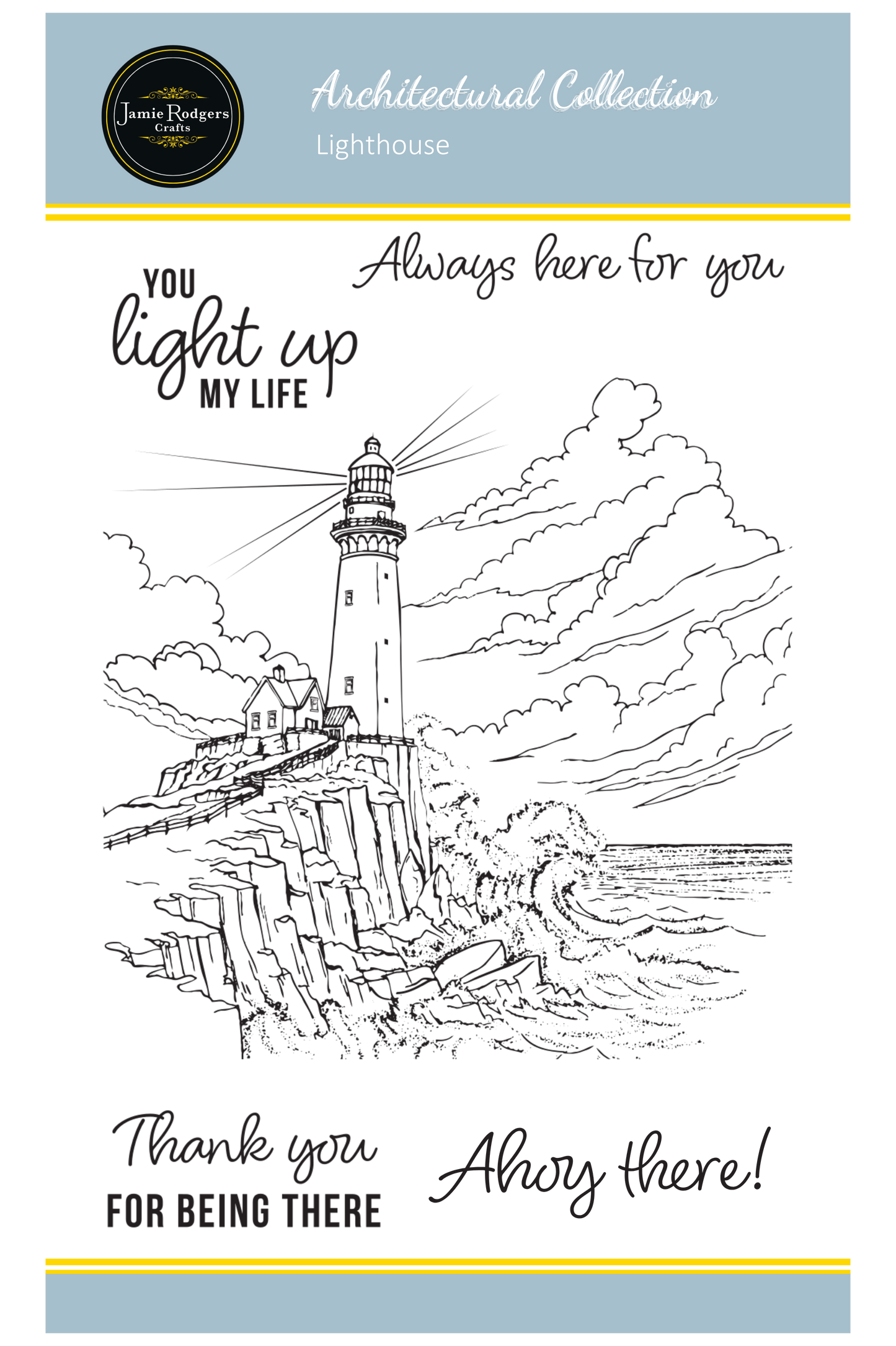 Jamie Rodgers Crafts Lighthouse A6 Clear Stamp Set