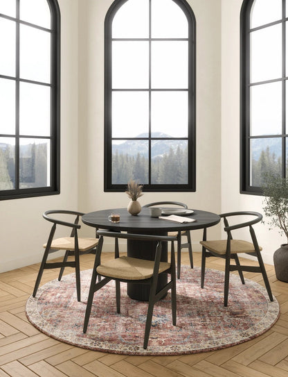 Jasper Rose Taupe Red Rug