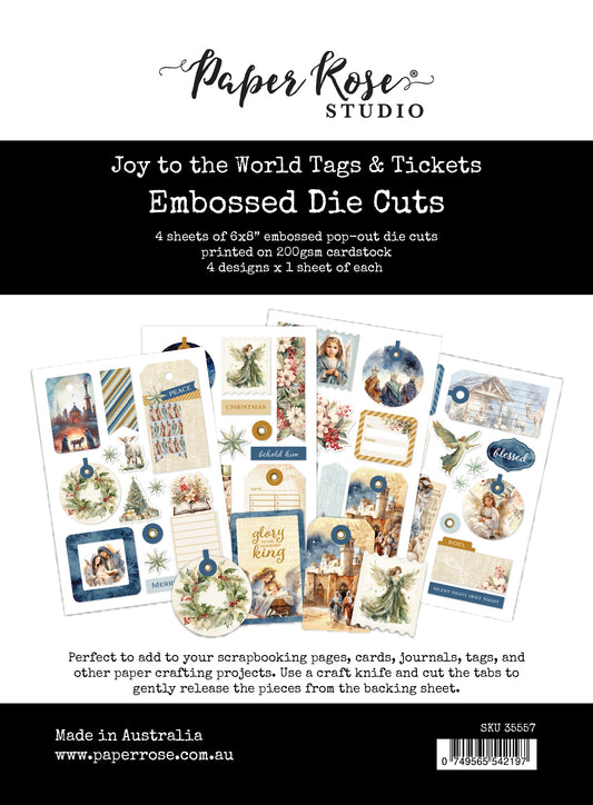 Joy to the World Tags & Tickets Embossed Die Cuts 35557