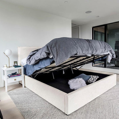 Watkins Platform Storage Bed - Cream