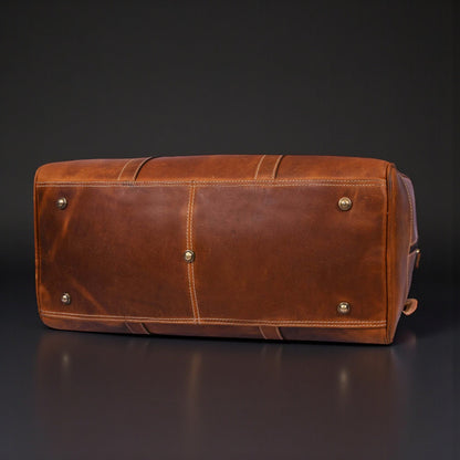 Le sac de voyage Wayfarer - Sac de sport classique en cuir pleine fleur couleur cognac
