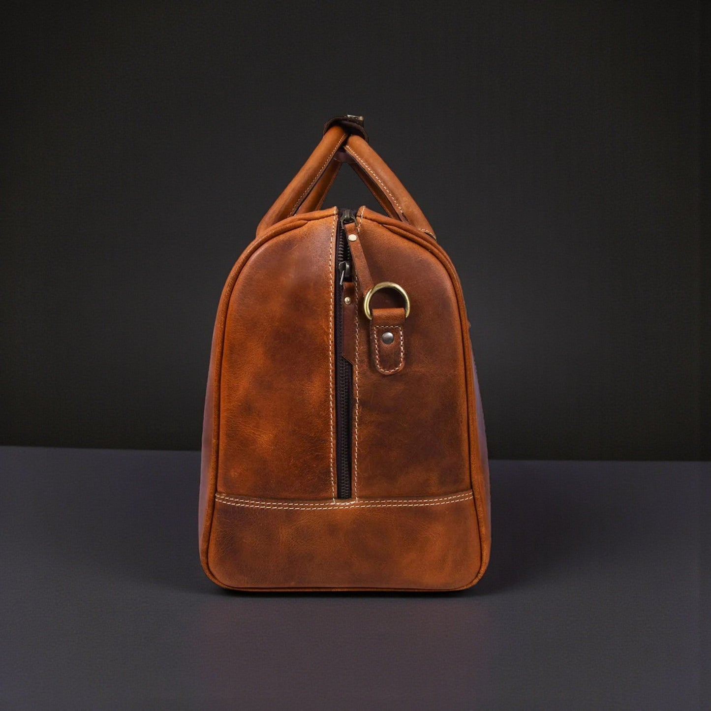 Le sac de voyage Wayfarer - Sac de sport classique en cuir pleine fleur couleur cognac