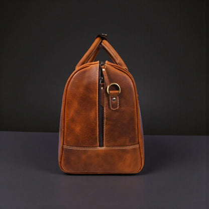 Le sac de voyage Wayfarer - Sac de sport classique en cuir pleine fleur couleur cognac