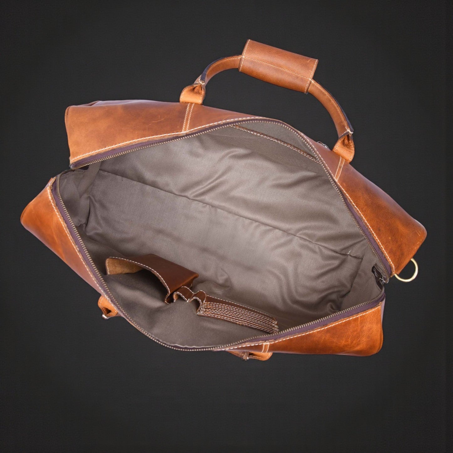 Le sac de voyage Wayfarer - Sac de sport classique en cuir pleine fleur couleur cognac