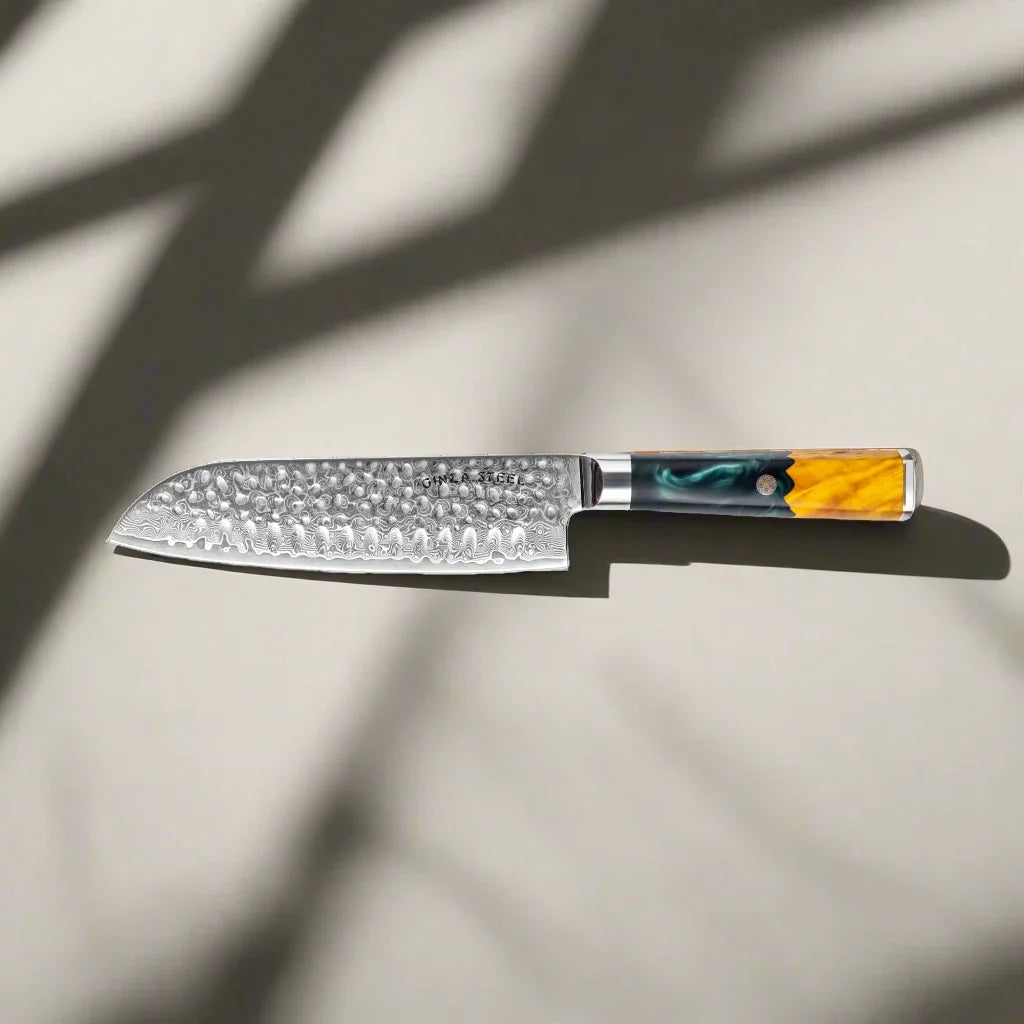 Kaze Katana 7″ Santoku Knife | Damascus Steel by Ginza Steel