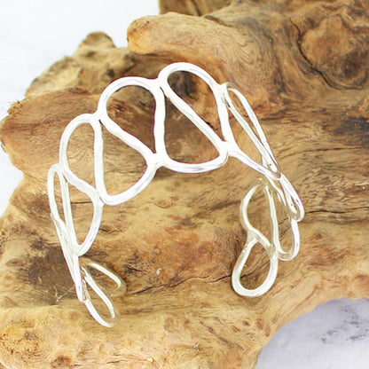 Open Loop Metal Cuff - Silver Colour