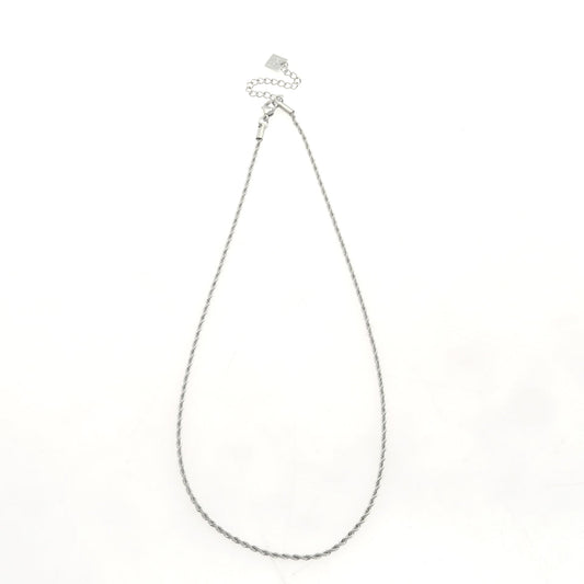KIRA : Collier en argent de 50 cm, maille corde