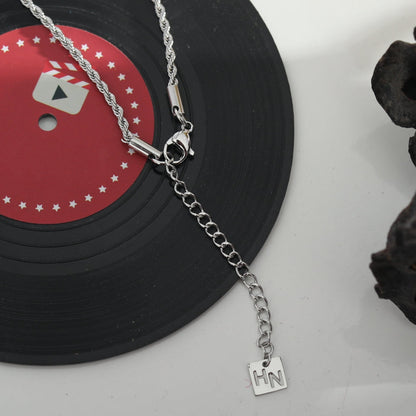KIRA: Rope Chain Silver Necklace 24 Inches