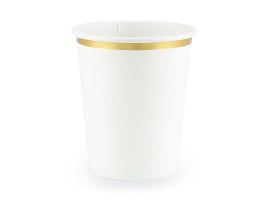 White & Gold Paper Cups