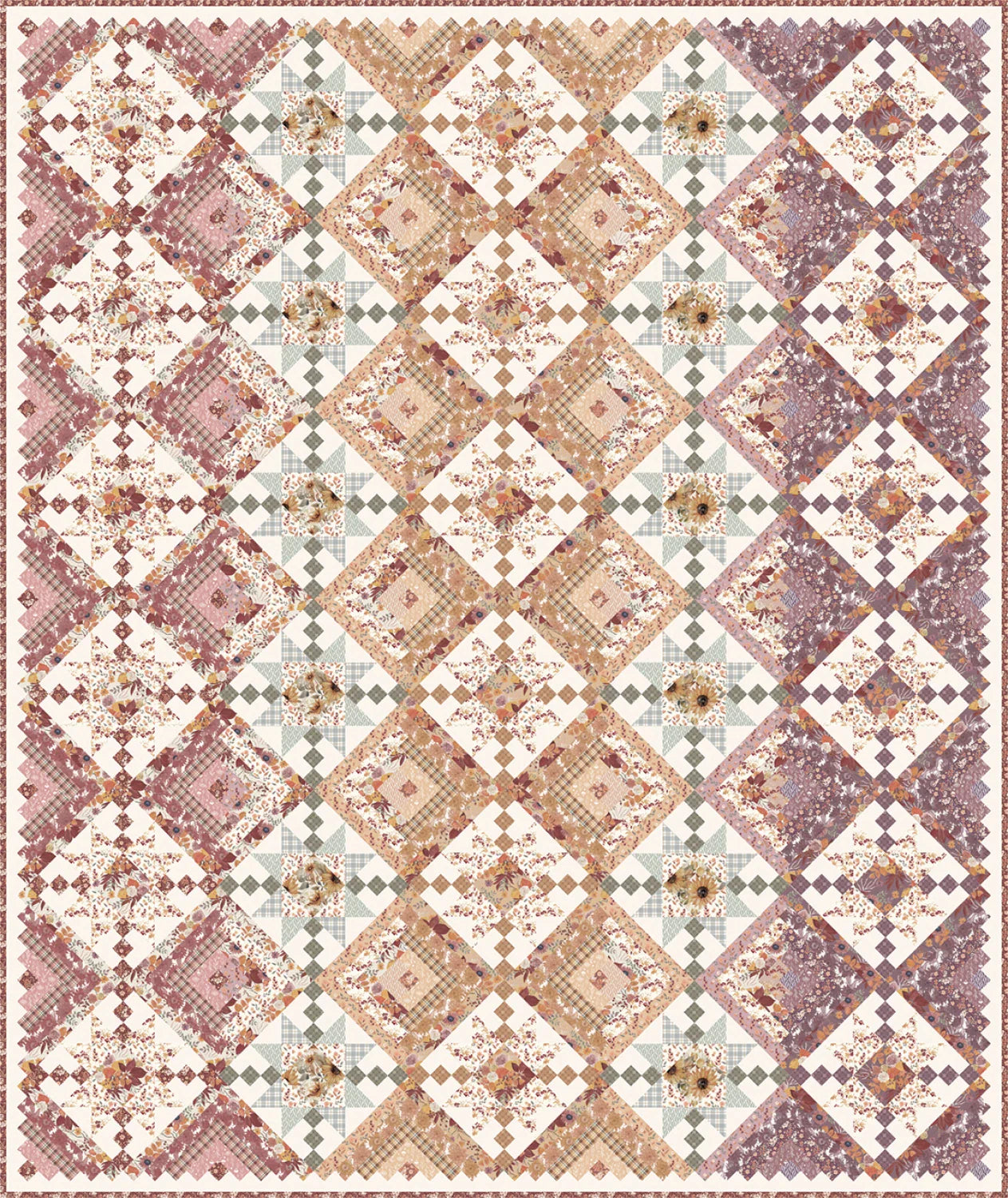 Riley Blake - Evening on the Prairie Laura's Log Cabin - Quilt Kit
