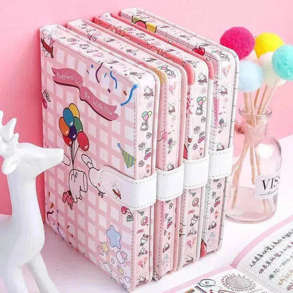 Kaba Bear Hippo Small White Magnetic Buckle Notebook Portable Notebook Girl Heart Creative Cute Hand Book