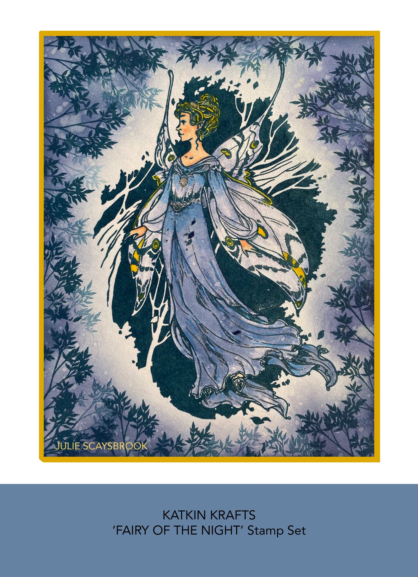 Katkin Krafts Fairy Of the Night 6 in x 8 in Clear Stamp Set